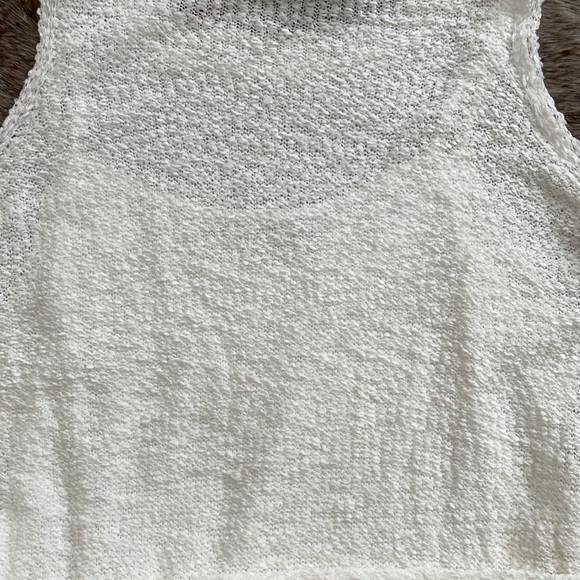 Lulu’s Serene Situation White Knit Sleeveless Midi Dress Size Medium NWT - Picture 8 of 12